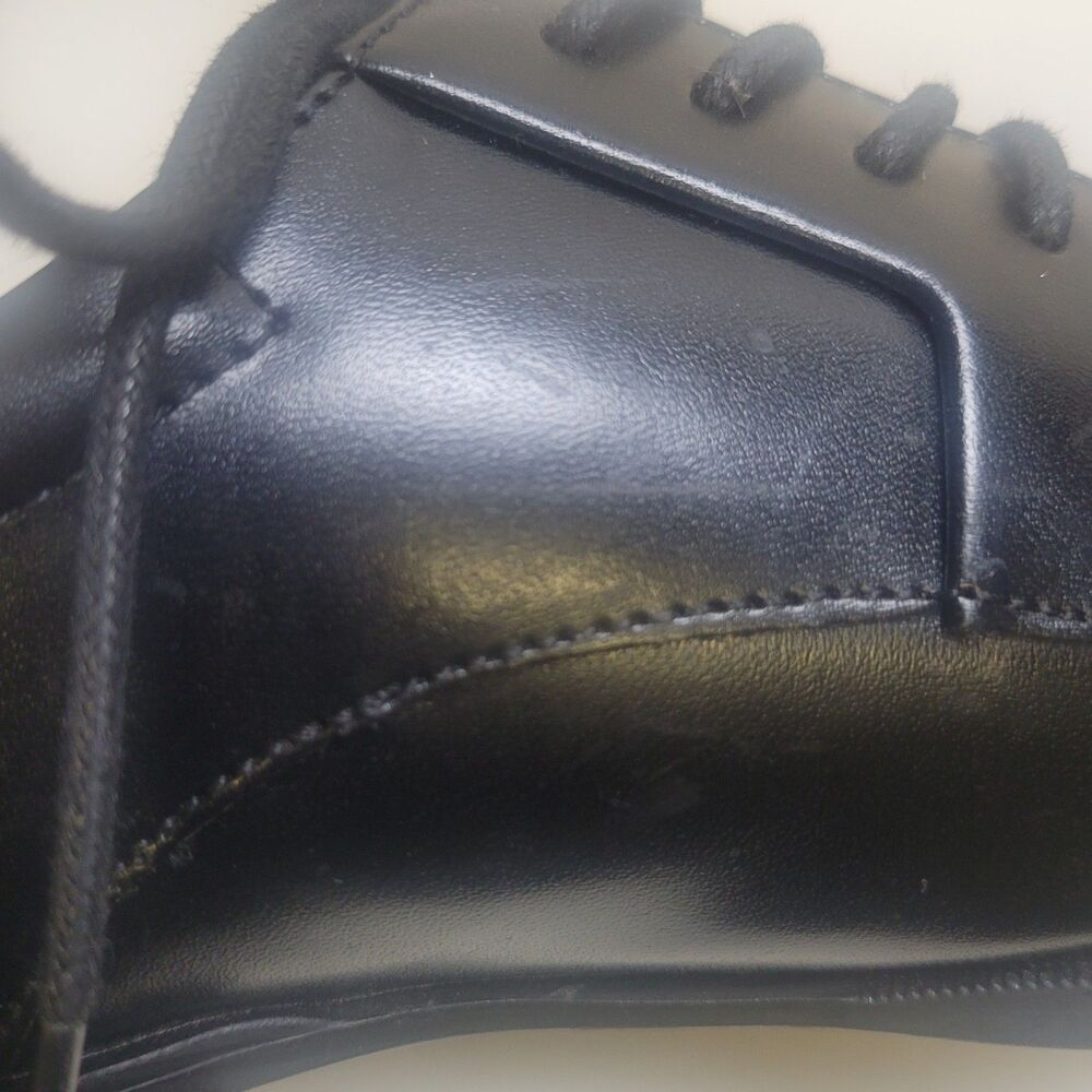 Alfani 8‎ Dress Shoes Andrew Black Faux-Leather Plain Toe Lace Up Men - Picture 10 of 12